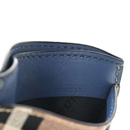 Burberry Soft Grain Calfskin Haymarket Check Izzy Card Case Eucalyptus Green Multicolor 8 of 8