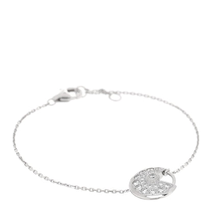 Cartier 18K White Gold Diamond XS Amulette de Cartier Bracelet 1 of 4
