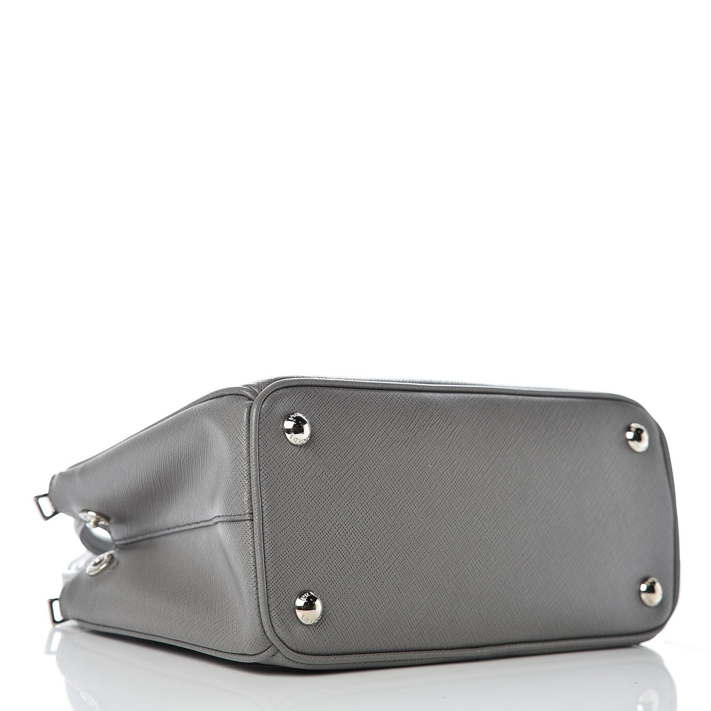 Saffiano Mini Galleria Double Zip Tote Marmo