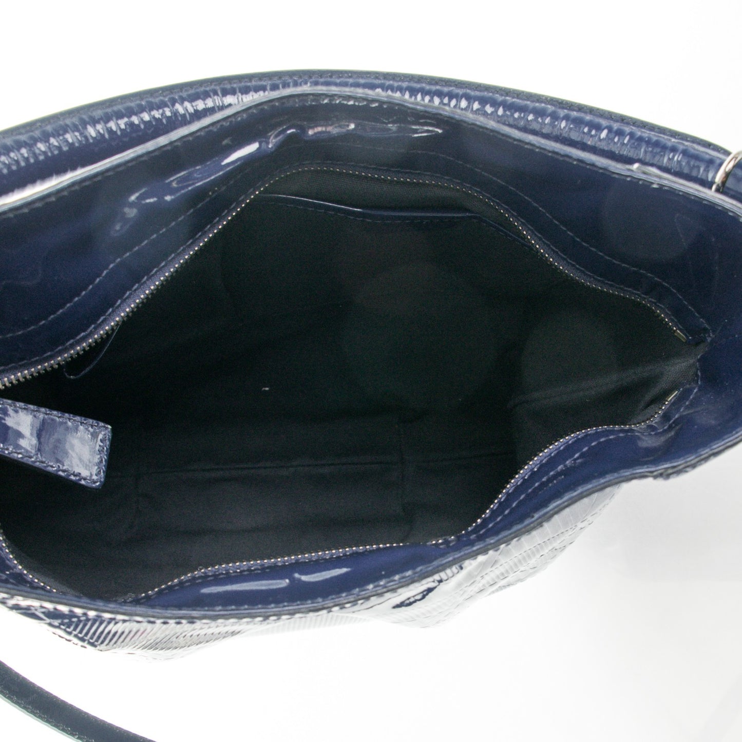 Patent Check Embossed Medium Craigwell Hobo Blue