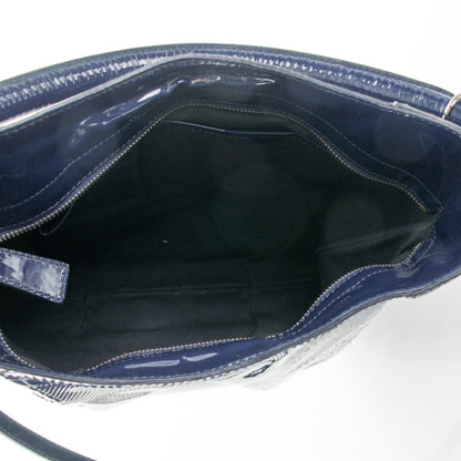 Burberry Patent Check Embossed Medium Craigwell Hobo Blue 5 of 8