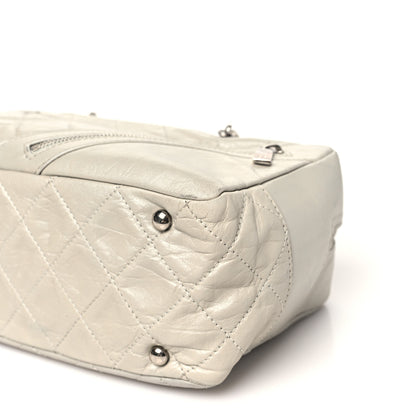 Chanel Aged Calfskin Quilted Cotton Club Bowler Pearl 10 of 12