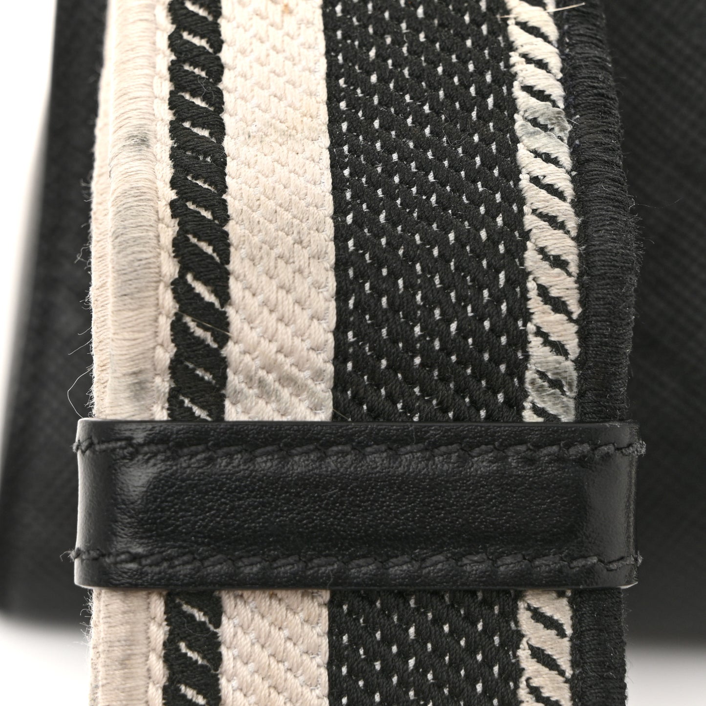 Saffiano Cuir Calfskin Small Monochrome Top Handle Tote Black