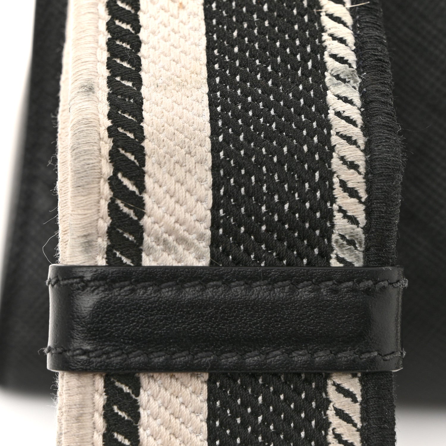 Prada Saffiano Cuir Calfskin Small Monochrome Top Handle Tote Black 14 of 15
