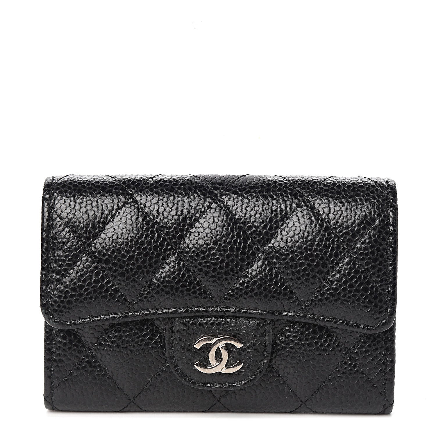 Chanel Caviar Quilted Flap Card Holder Black 1 of 8