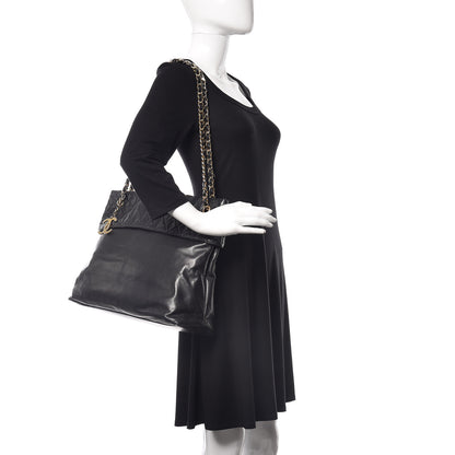 Chanel Calfskin Quilted Large Shoulder Bag Black 2 of 23