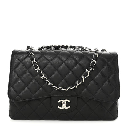 Chanel Caviar Quilted Jumbo Single Flap Black 1 of 10