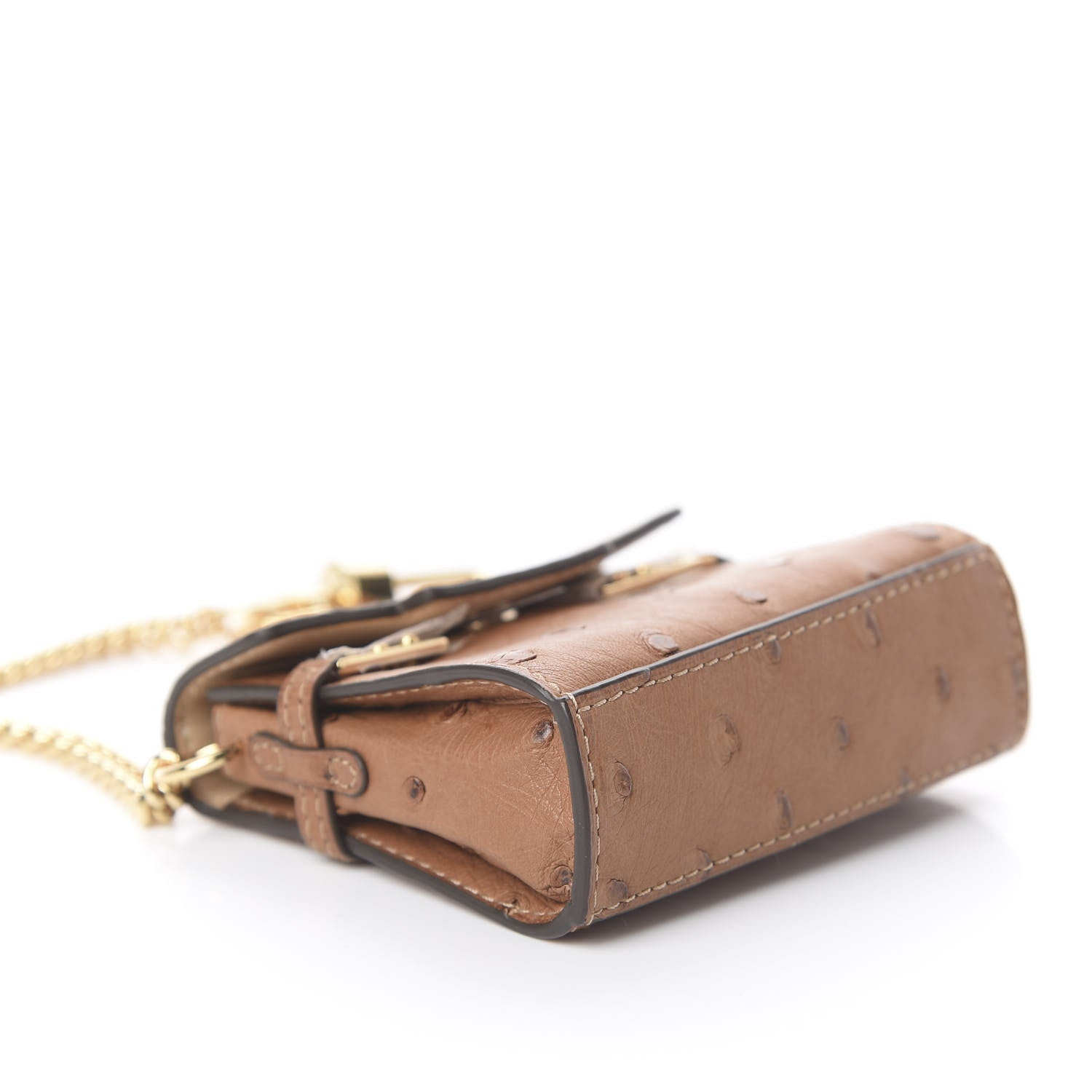 Delvaux Ostrich Mini Tempete Bag Charm 6 of 10