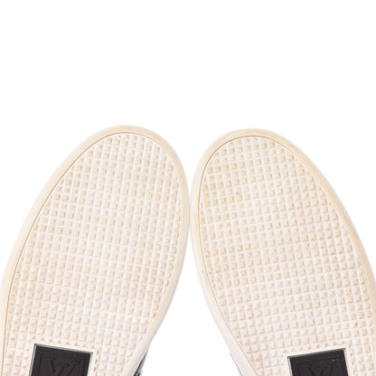Louis Vuitton Calfskin Crocodile Embossed Frontrow Sneakers 37.5 Black 10 of 13