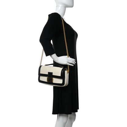 Fendi Nappa Apolo Bi-Color Chain Baguette Uovo Black 3 of 10