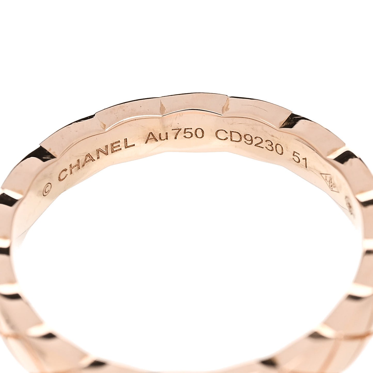 18K Beige Gold Mini Coco Crush Ring 50 5.5