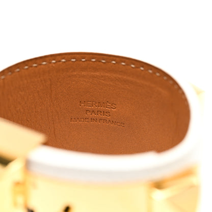 Hermes Epsom Collier De Chien CDC Bracelet S White 4 of 5