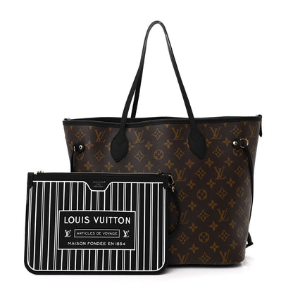 Louis Vuitton Monogram Calfskin Neo Neverfull Inside Out MM  Black 3 of 12