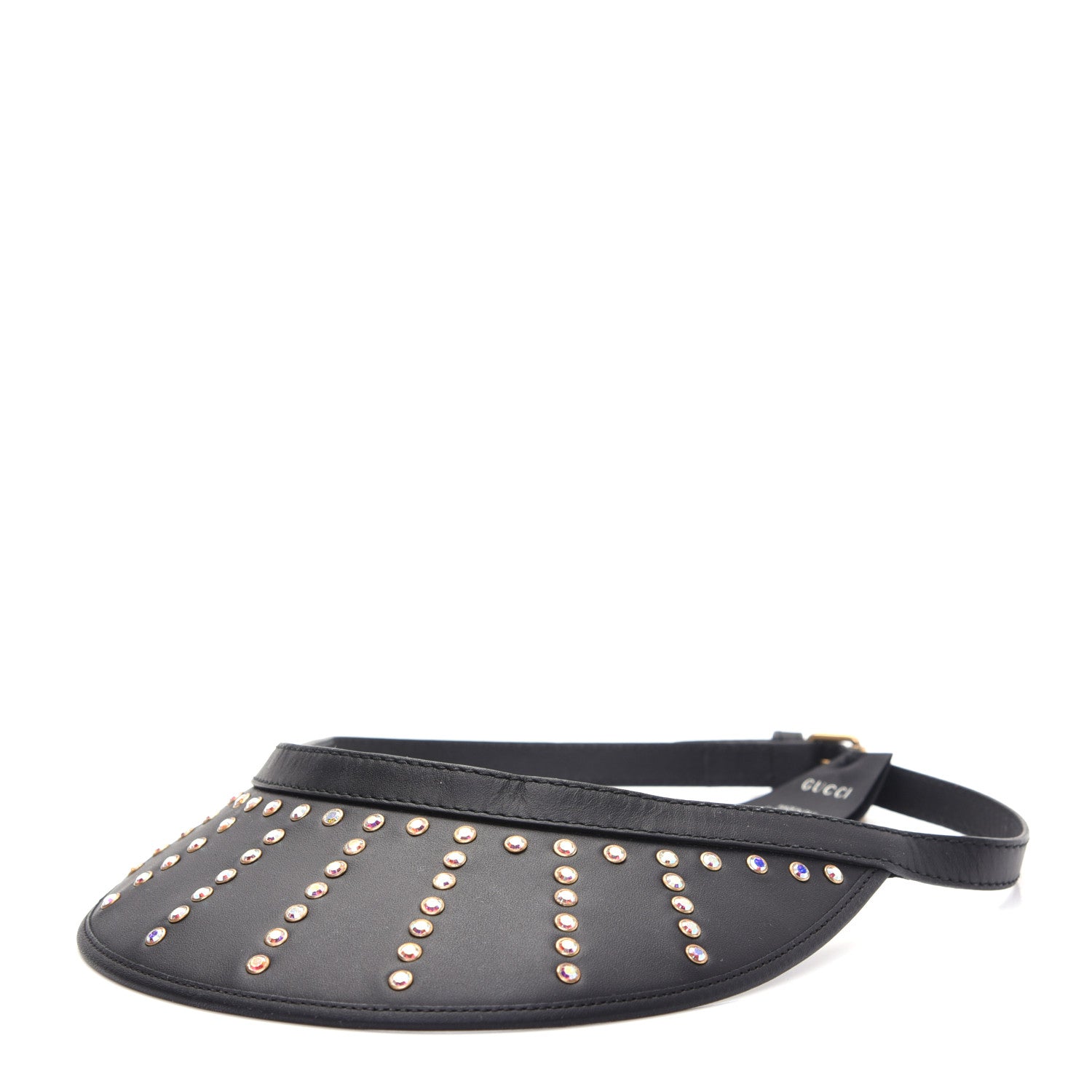 Gucci Lambskin Strass Sun Visor M Black 1 of 8