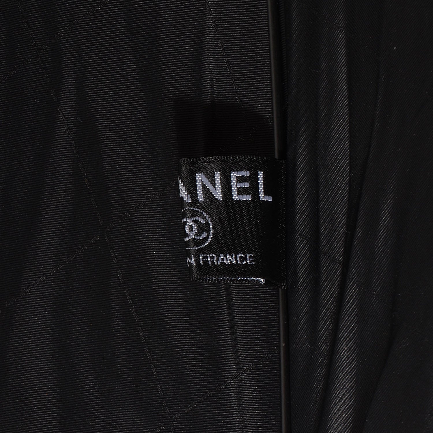 Chanel Nylon Large Umbrella with Crossbody Quilted Nylon Chain Pouch Black 9 of 11
