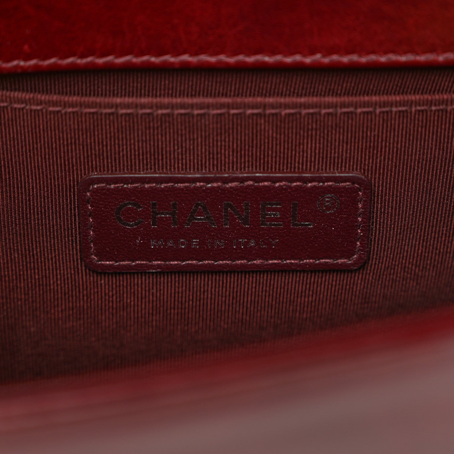 Chanel Glazed Calfskin Quilted Small Boy Chained Flap Burgundy 6 of 10