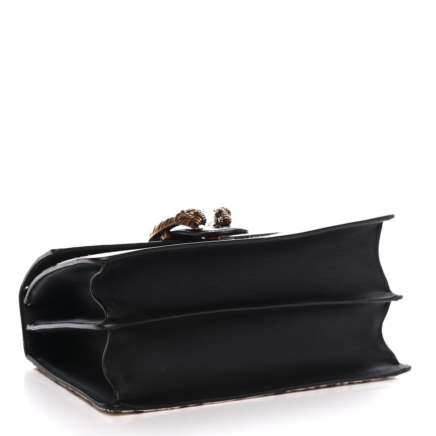 Calf Hair Calfskin Bamboo Web Leopard Print Medium Dionysus Top Handle Bag Natural Blue Agata Hibiscus Red