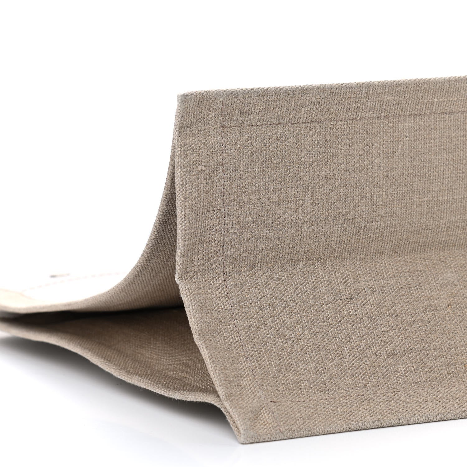 Saint Laurent Linen Calfskin Rive Gauche Tote Optic White 8 of 9