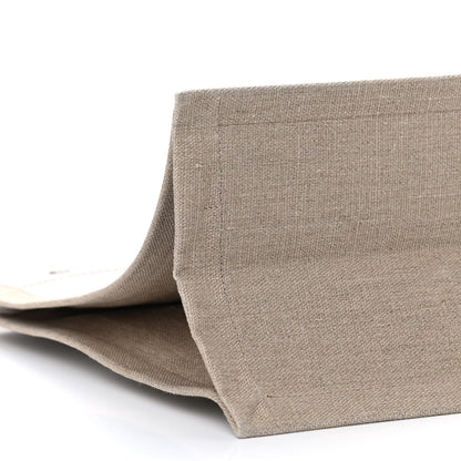Saint Laurent Linen Calfskin Rive Gauche Tote Optic White 8 of 9