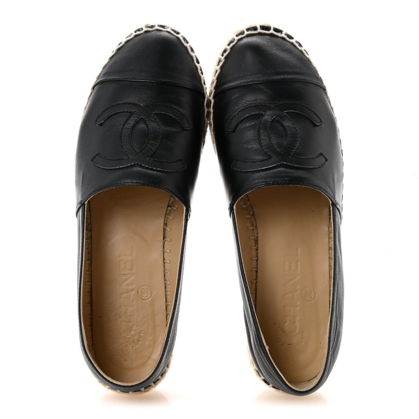 Lambskin CC Espadrilles 36 Black