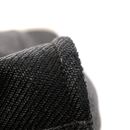 Chanel Woven Straw Raffia Medium Deauville Tote Black White 18 of 19