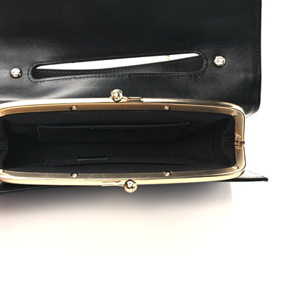Chanel Shiny Calfskin Quilted Flap Phone Holder With Chain Black 5 of 9
