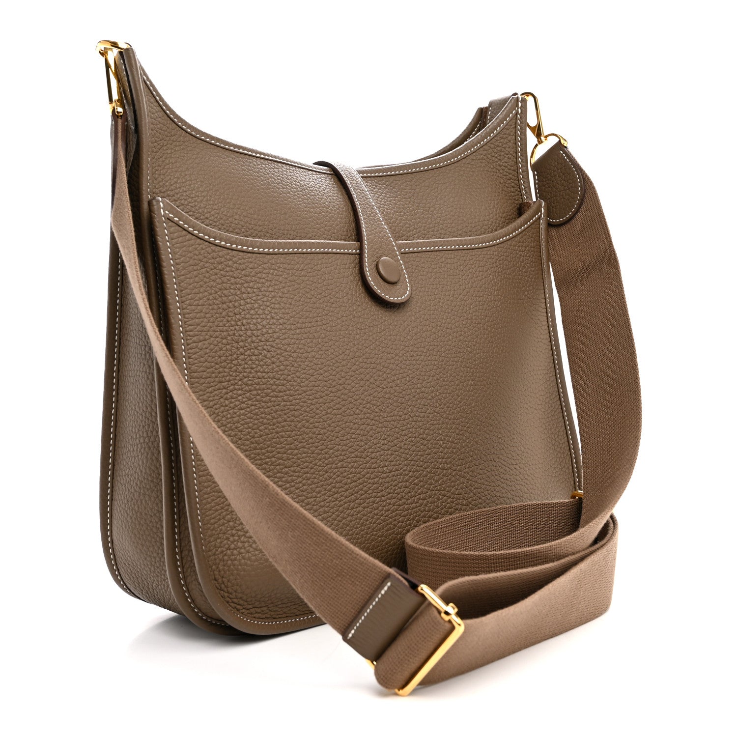 Hermes Taurillon Clemence EVELYNE III PM Etoupe 3 of 10