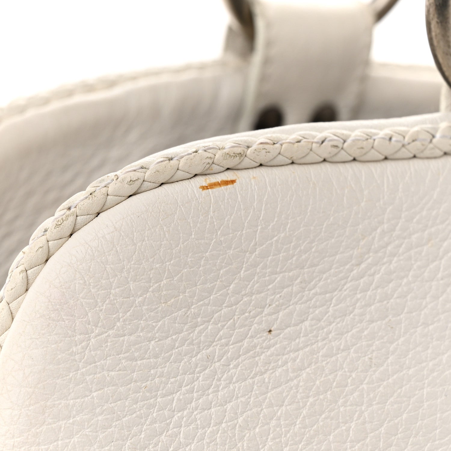 Christian Dior Calfskin Braided Gaucho Double Saddle Bag White 17 of 21