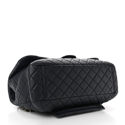 Chanel Calfskin Quilted Small XXL Travel Flap Bag Navy 4 of 10