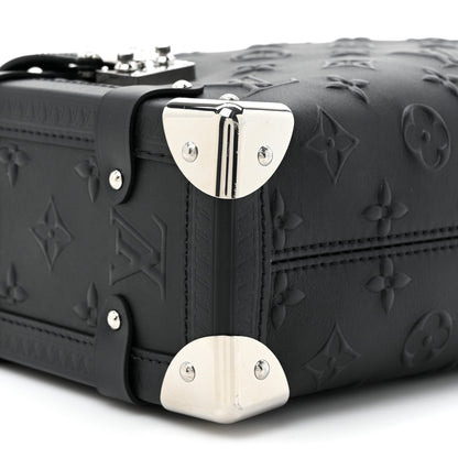 Louis Vuitton Calfskin Debossed Monogram Side Trunk Black 9 of 9