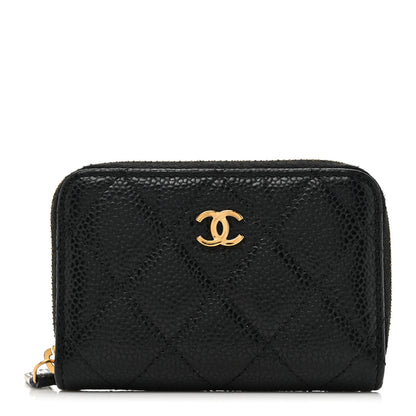 Chanel Caviar Quilted Classic Zipped Coin Purse Black 1 of 8