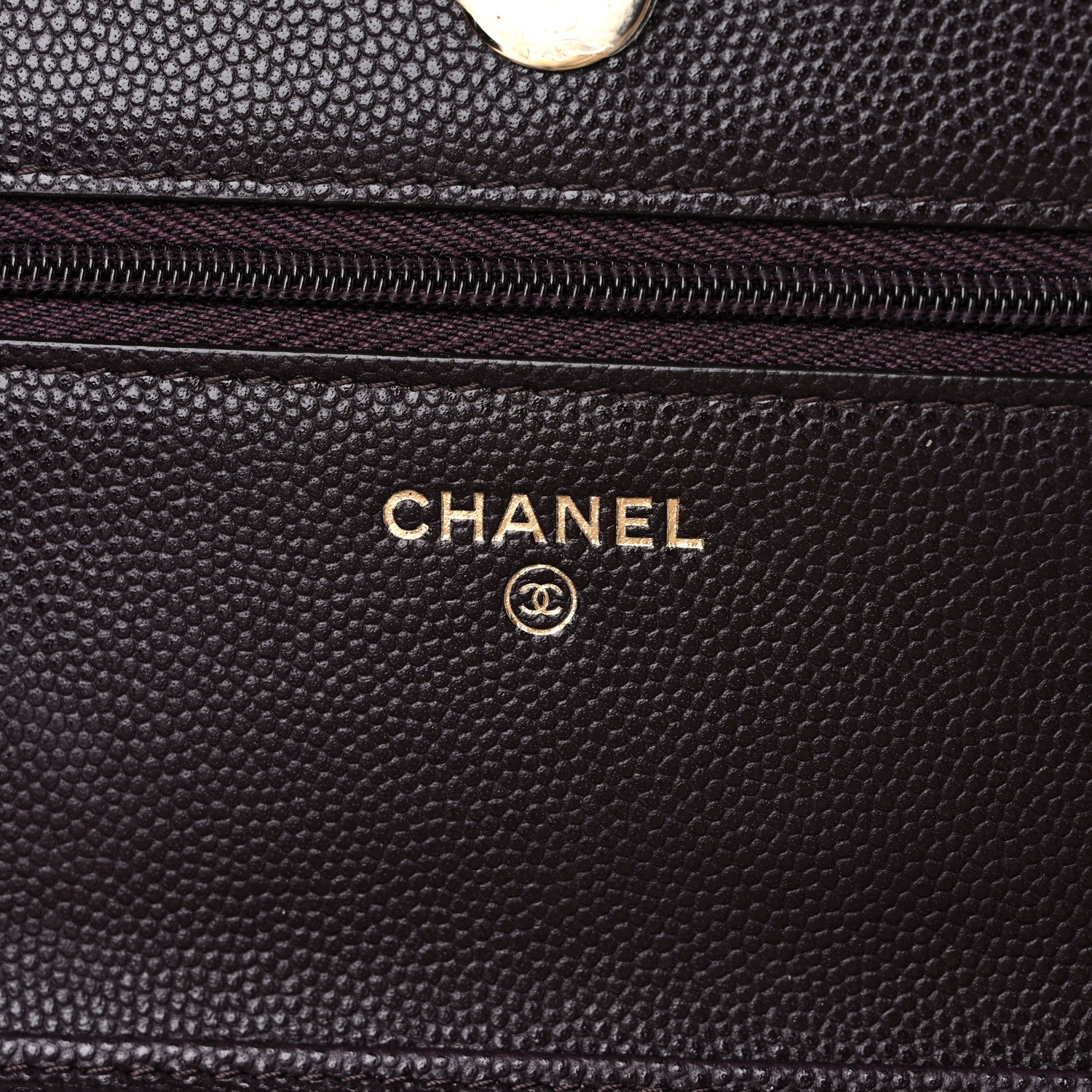 Chanel Caviar Quilted Wallet on Chain WOC Dark Brown 5 of 14