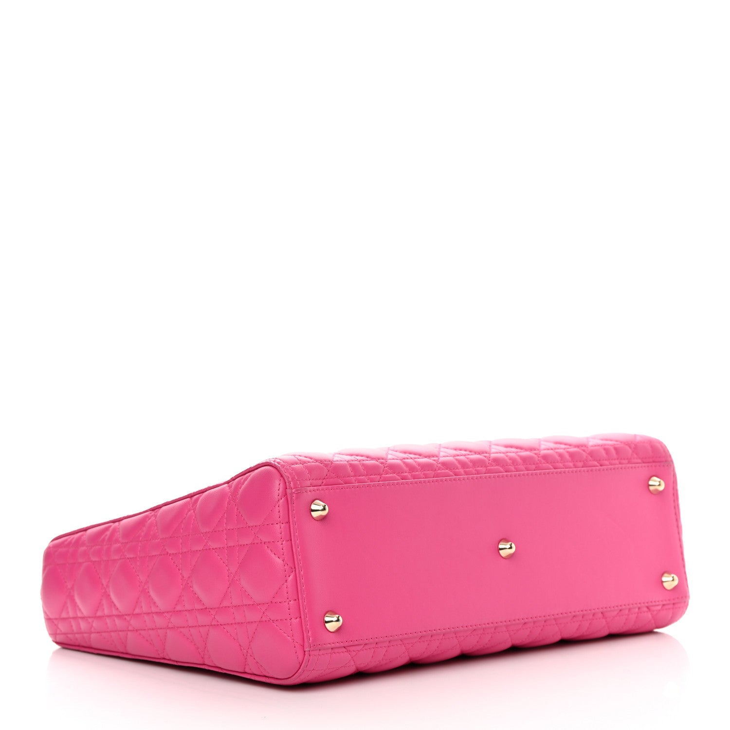 Christian Dior Lambskin Cannage Large Lady Dior Fuchsia 4 of 16