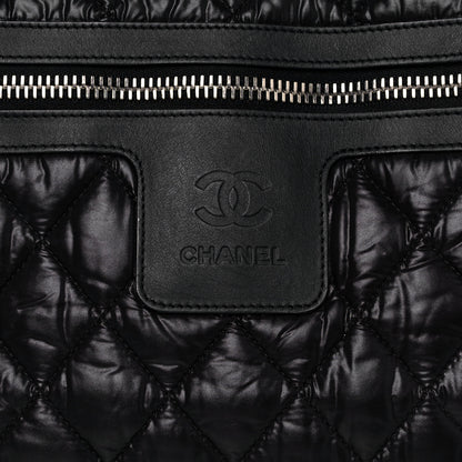 Chanel Nylon Quilted Large Coco Cocoon Tote Black 7 of 12