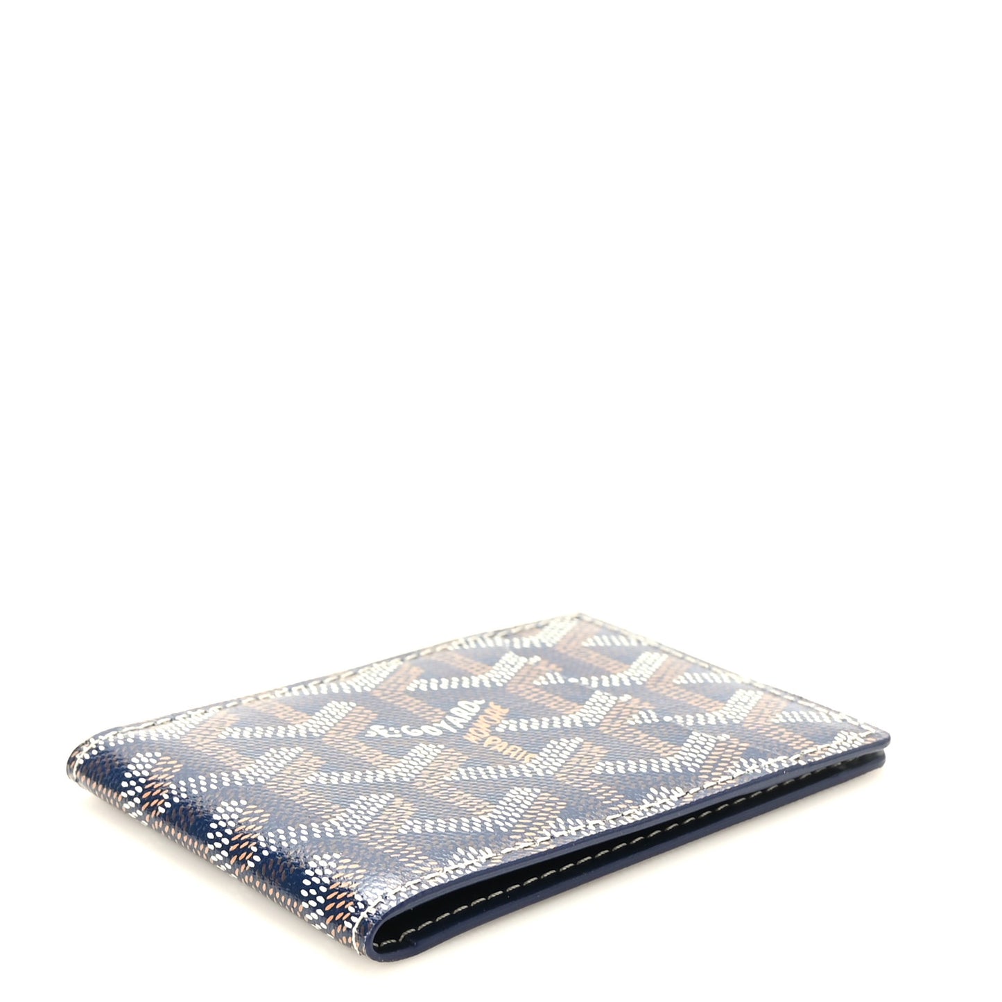 Goyardine Victoire Card Holder Insert Navy