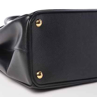 Prada Saffiano Small Galleria Double Zip Tote Black 13 of 14