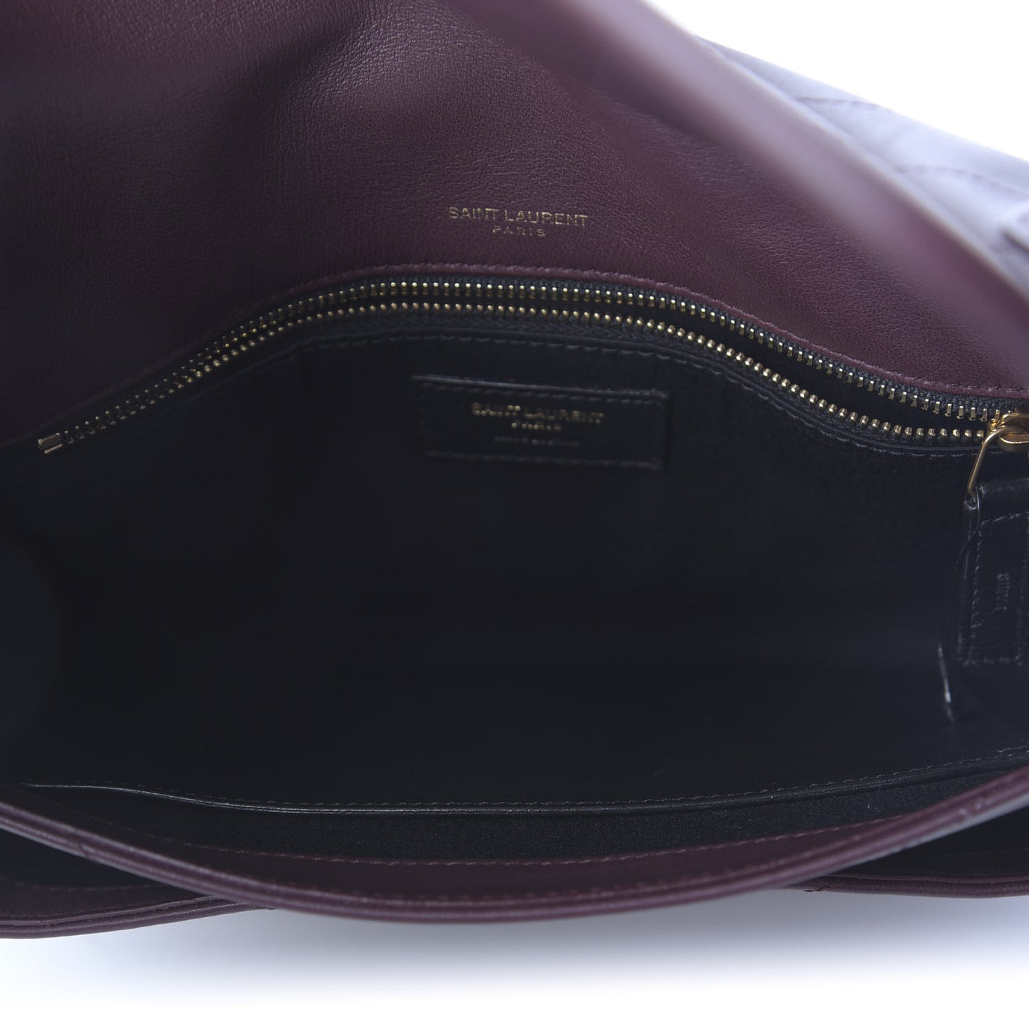 Lambskin Matelasse Monogram Medium Niki Chain Satchel Burgundy