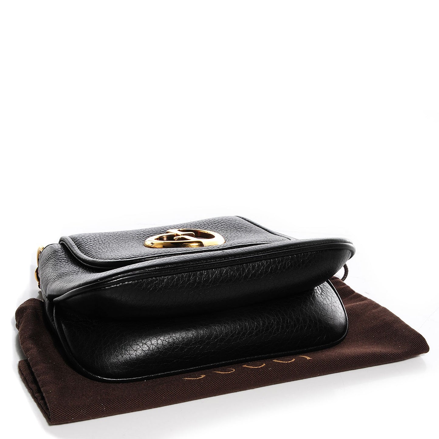 Pebbled Calfskin Small 1973 Chain Shoulder Bag Black