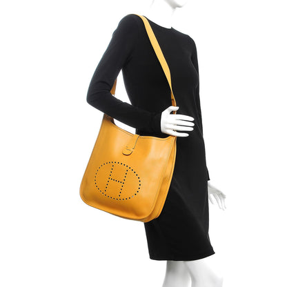 Hermes Courchevel Evelyne GM Jaune 2 of 15