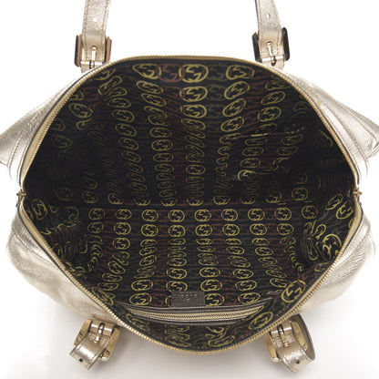 Gucci Metallic Calfskin Medium Britt Boston Gold 5 of 13