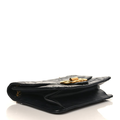 Salvatore Ferragamo Calfskin Quilted Gancini Flap Bag Black 4 of 11