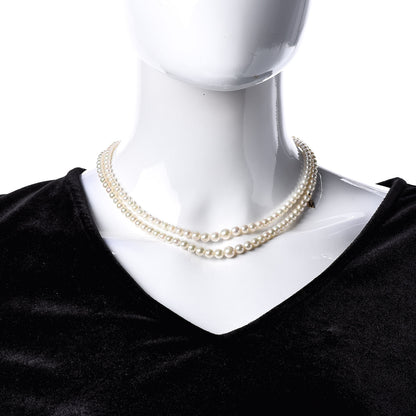 Mikimoto 18K Yellow Gold Akoya Pearl 3.5-7mm Double Strand Graduated Necklace 18" 2 of 6