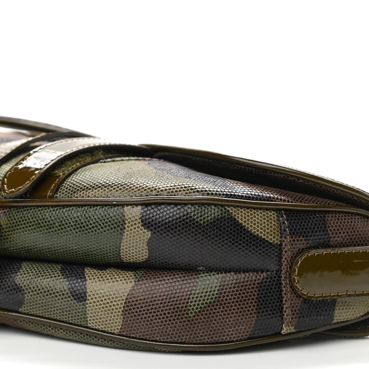 Pixelated Calfskin Camouflage Saddle Bag