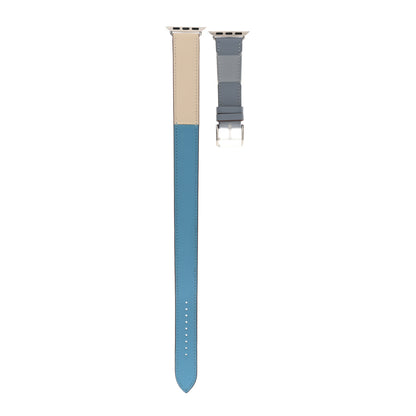 Hermes Swift 40mm Apple Watch Double Tour Band Bleu Lin Craie Bleu Du Nord 1 of 4