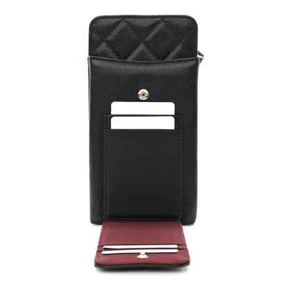 Chanel Caviar Quilted Zip Phone Case Black 5 of 13
