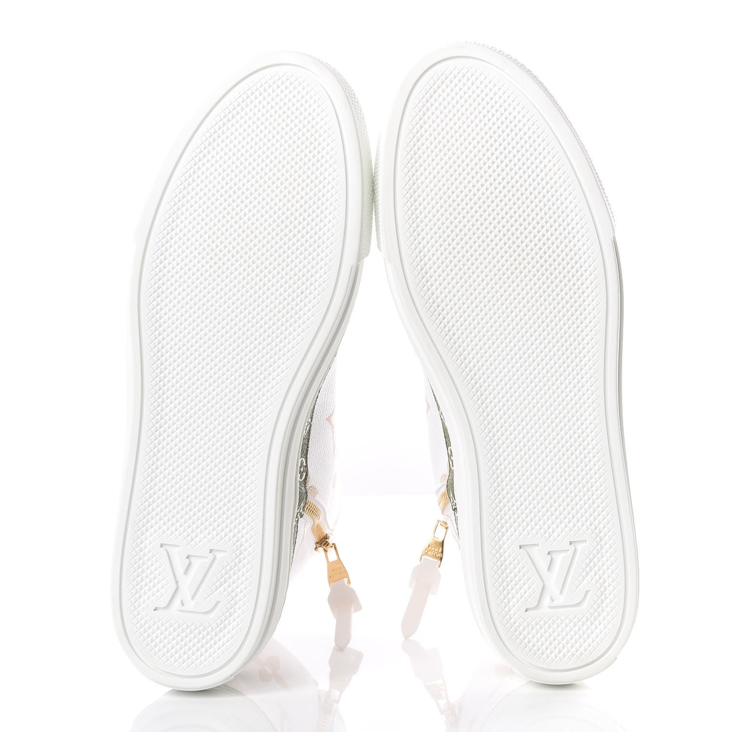 Louis Vuitton Monogram Giant Stellar Sneaker Boots 38.5 Kaki White Beige 5 of 9