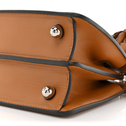 Fendi Shiny Nappa Flower Petite Peekaboo I SEE U Satchel Caramello 9 of 10