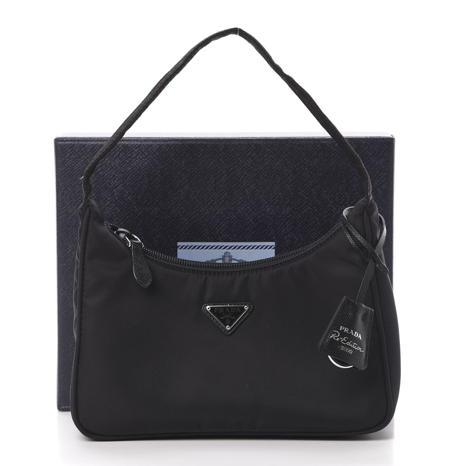 Prada Tessuto Nylon Mini Re-Edition 2000 Bag Black 11 of 11
