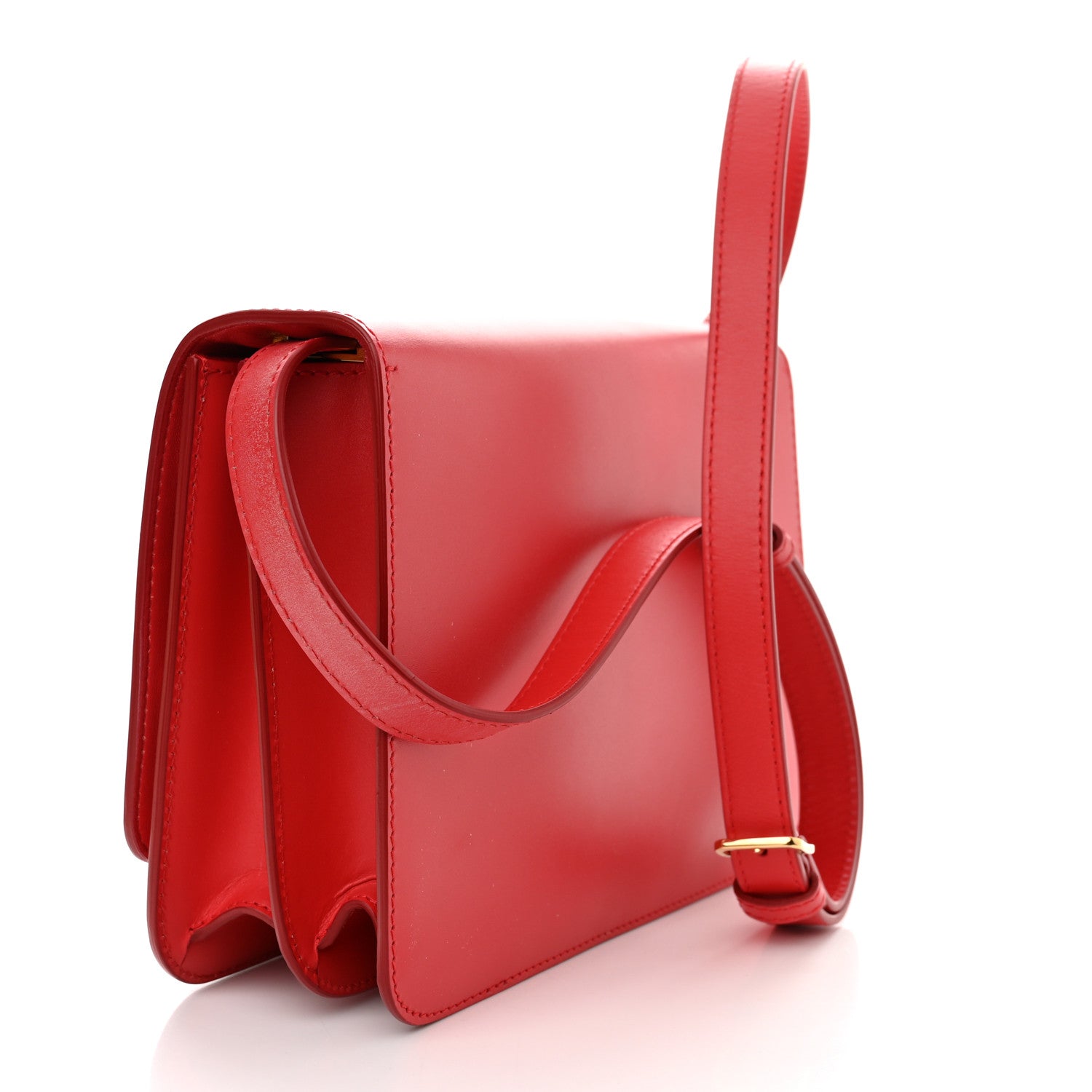 Burberry Calfskin Medium TB Bag Bright Red 3 of 12