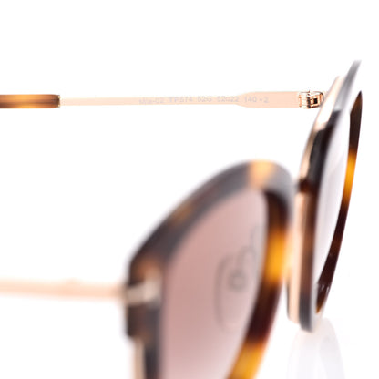 Tom Ford Mia Soft Rounded Sunglasses TF574 Dark Havana 5 of 7